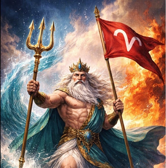 Neptun a kosban illusztráció