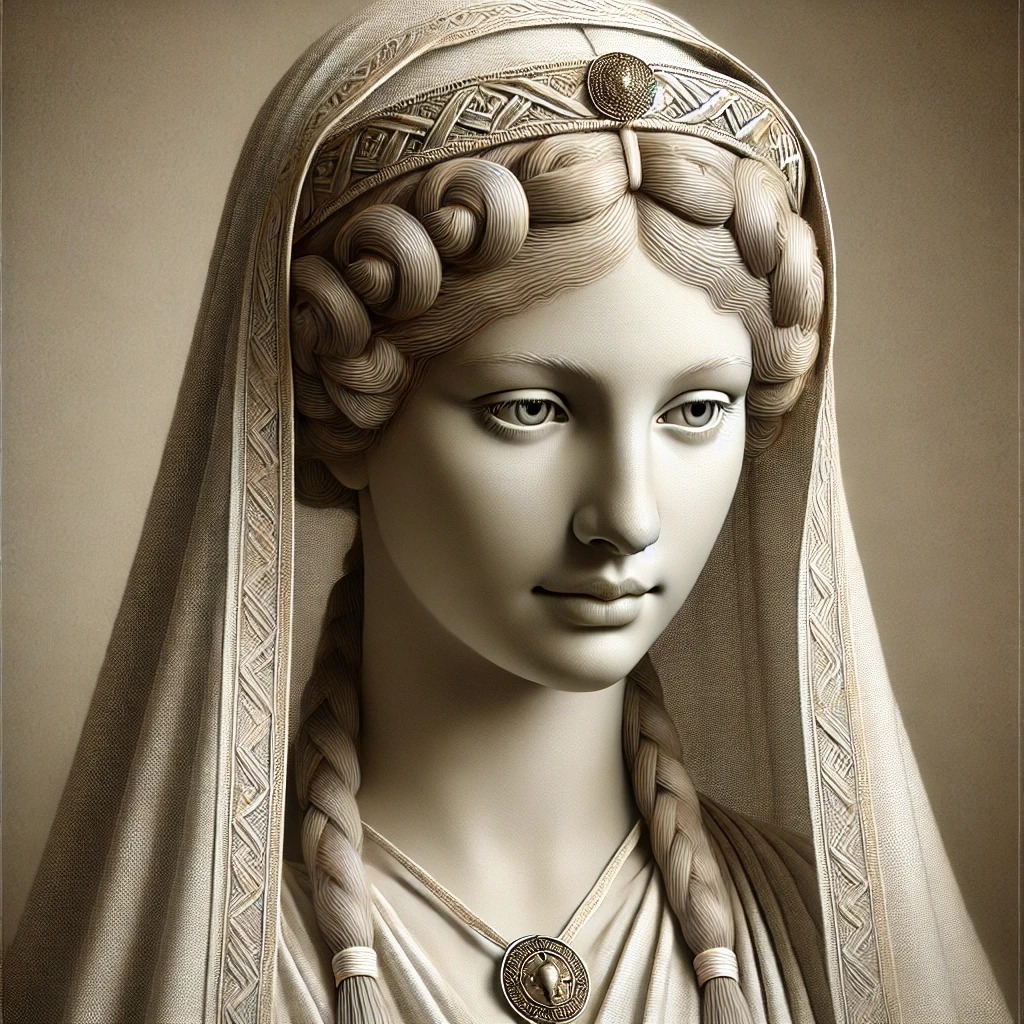 Nem, nem teljesen ilyen egy autentikus Vesta papnő hajvisele...