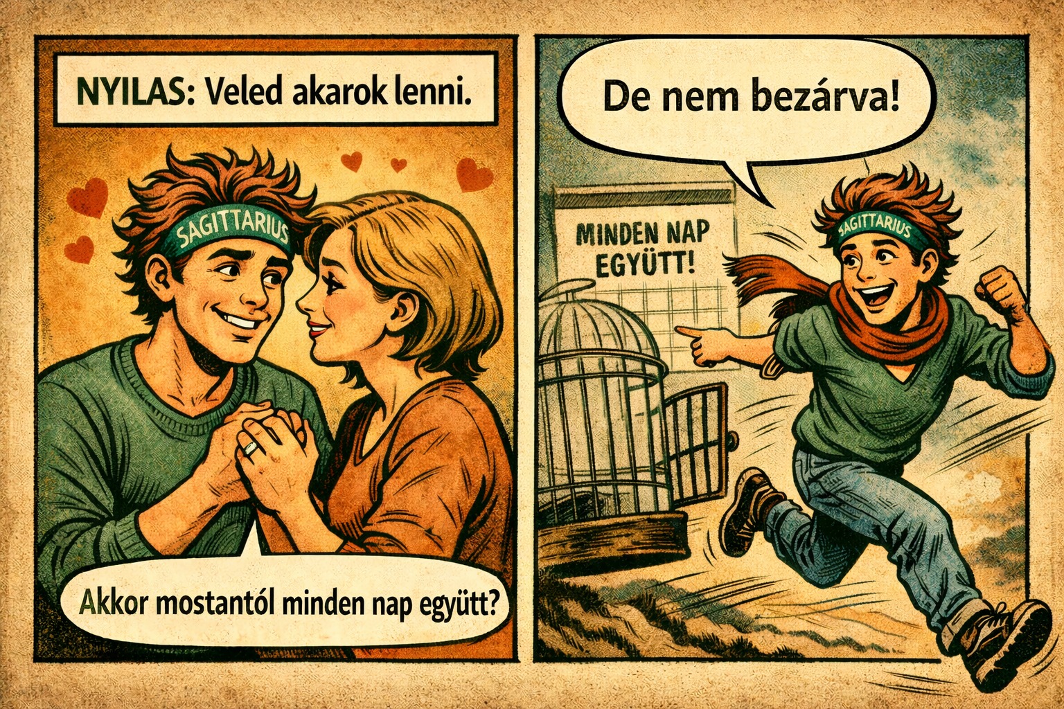 A Nyilasnak szüksége van a tágasság és szabadság érzésére...