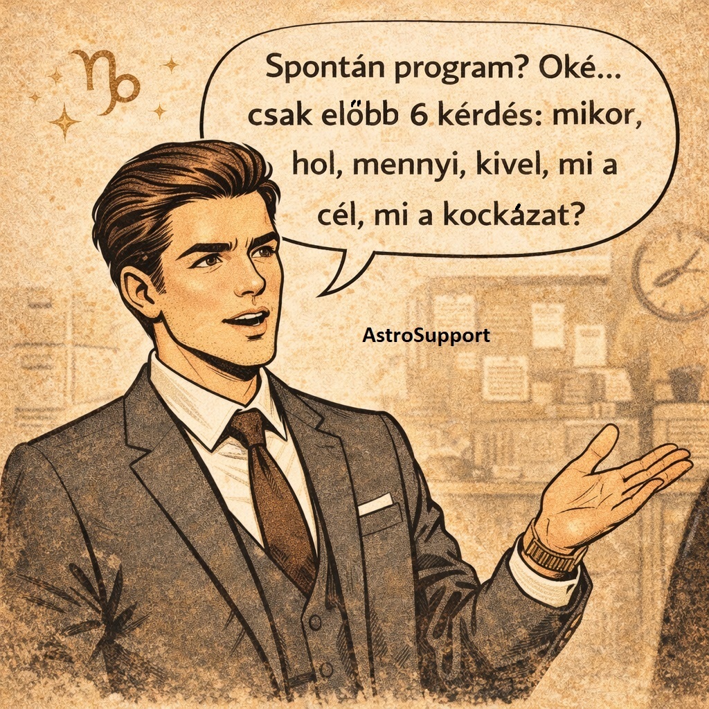Hát a spontaneitás nem a Bak erőssége.
